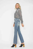 Judy Blue Full Size Tummy Control Back Embroidered Pocketed Bootcut Jeans  Style Ratio