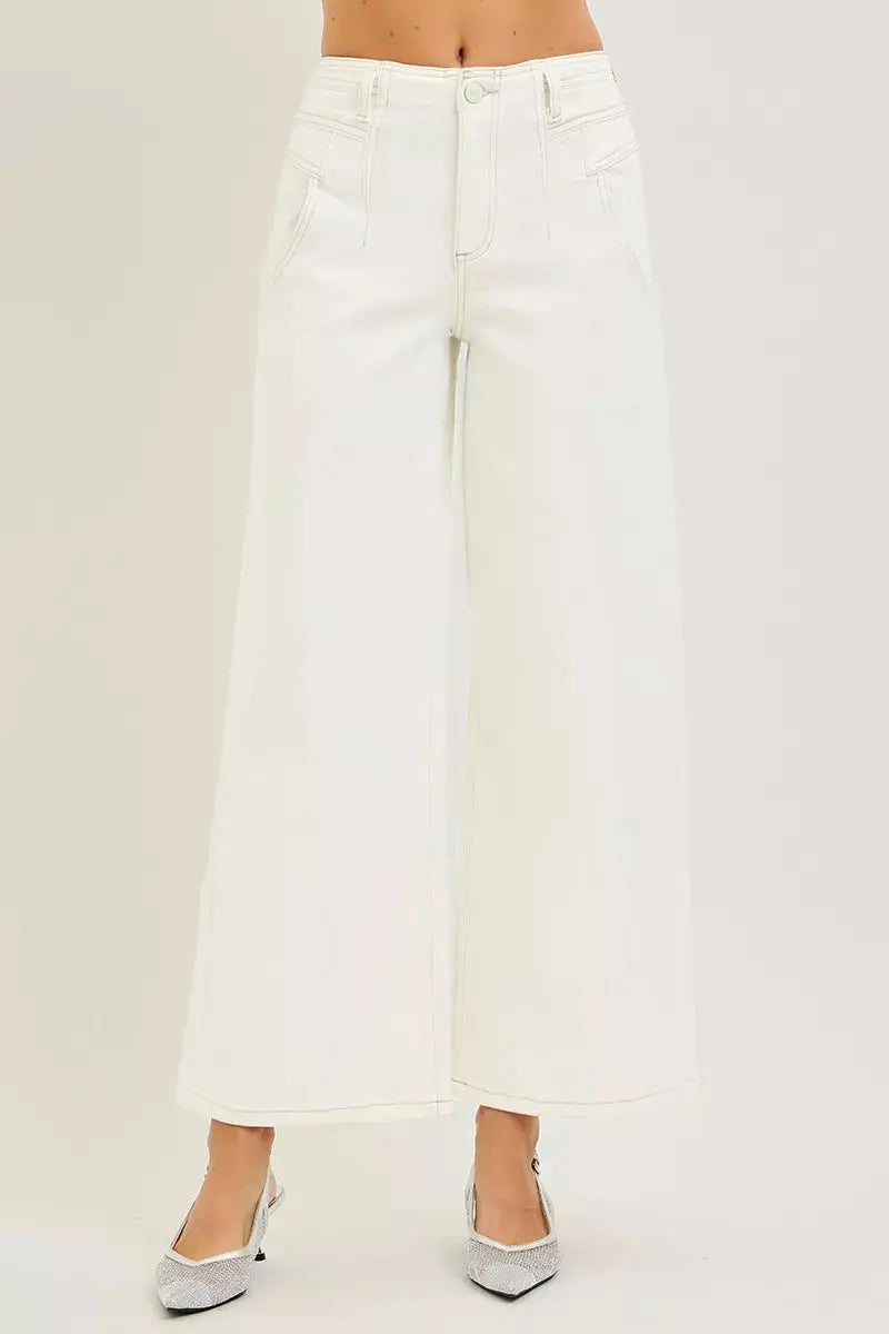 RISEN High Rise Ankle Wide Pants  Style Ratio