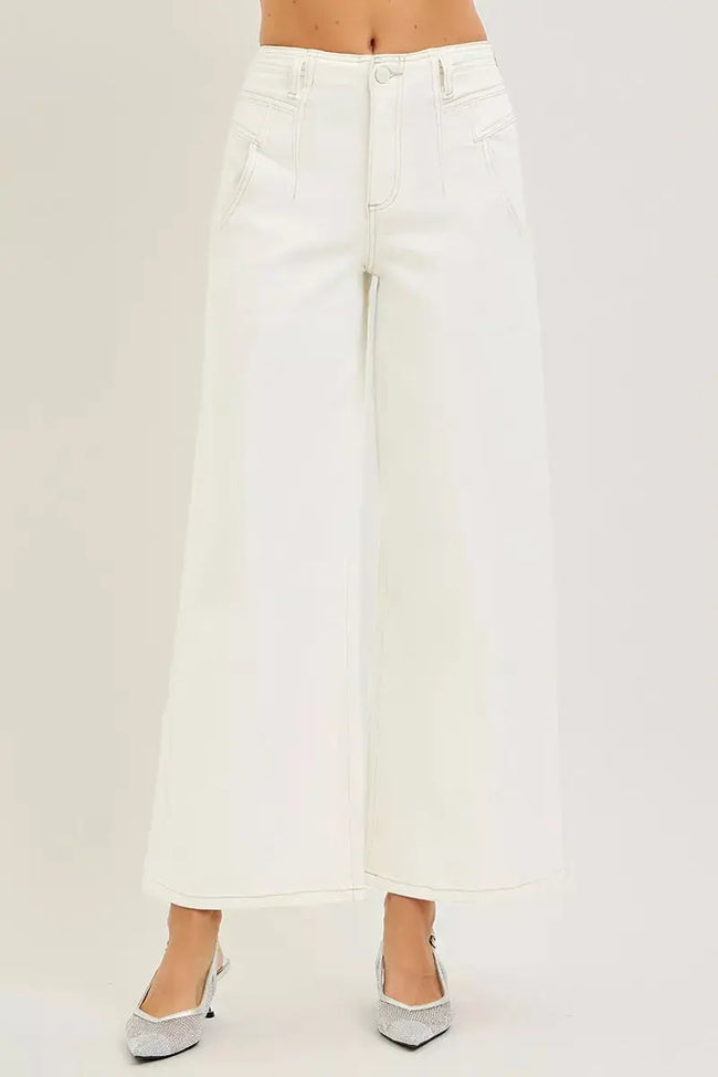 RISEN High Rise Ankle Wide Pants  Style Ratio