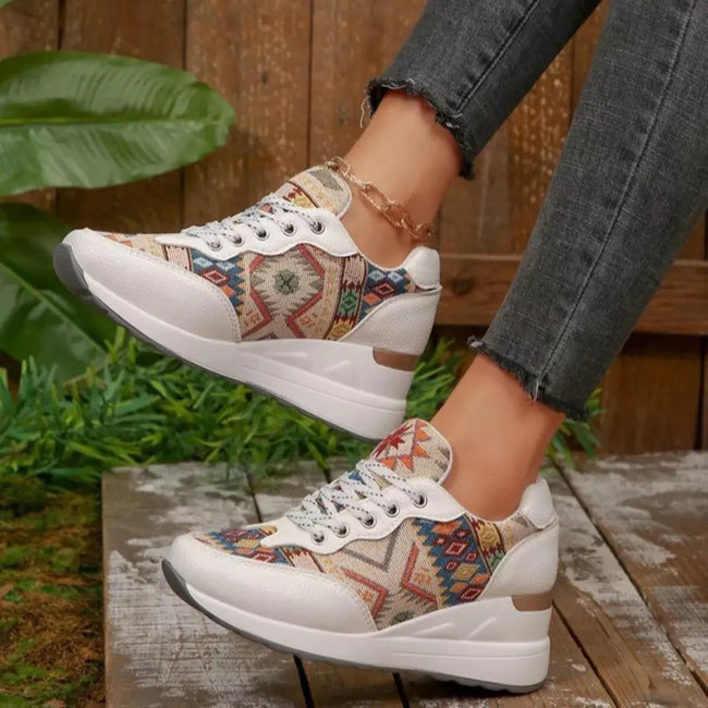 Lace Up Wedge Sneakers  Style Ratio