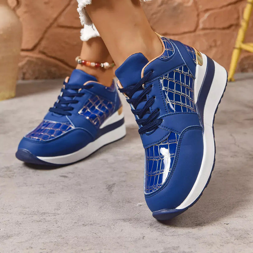 Lace Up Round Toe  Sneakers  Style Ratio