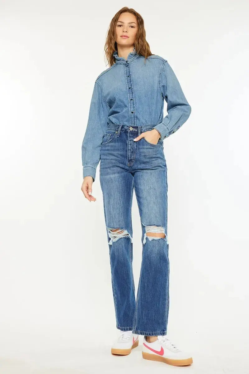 Kancan Ultra High Rise 90's Boyfriend Jeans  Style Ratio