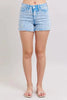 Judy Blue Full Size Mid Rise Garment Dyed Denim Shorts  Style Ratio