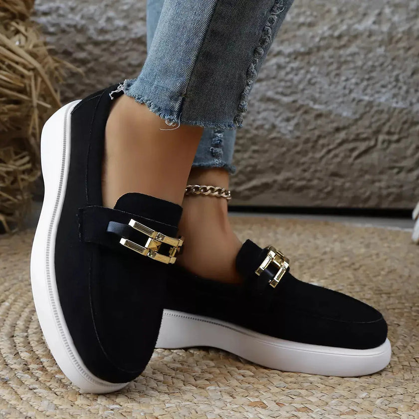 Round Toe Platform Slip-Ons  Style Ratio