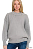 Zenana Wide Neckband Drop Shoulder Sweater  Style Ratio