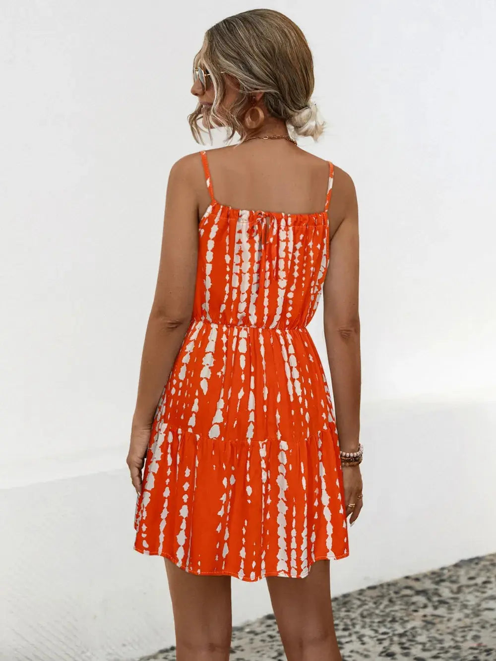 Ruffle Hem Printed Mini Cami Dress  Style Ratio