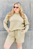 Double Take Full Size Texture Long Sleeve Top and Drawstring Shorts Set  Style Ratio