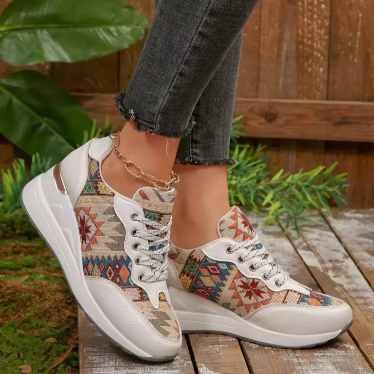 Lace Up Wedge Sneakers  Style Ratio