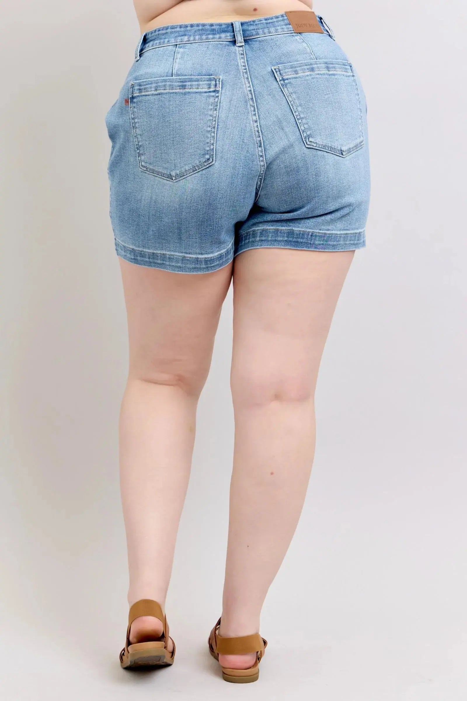 Judy Blue High Rise Denim Shorts Plus Size  Style Ratio