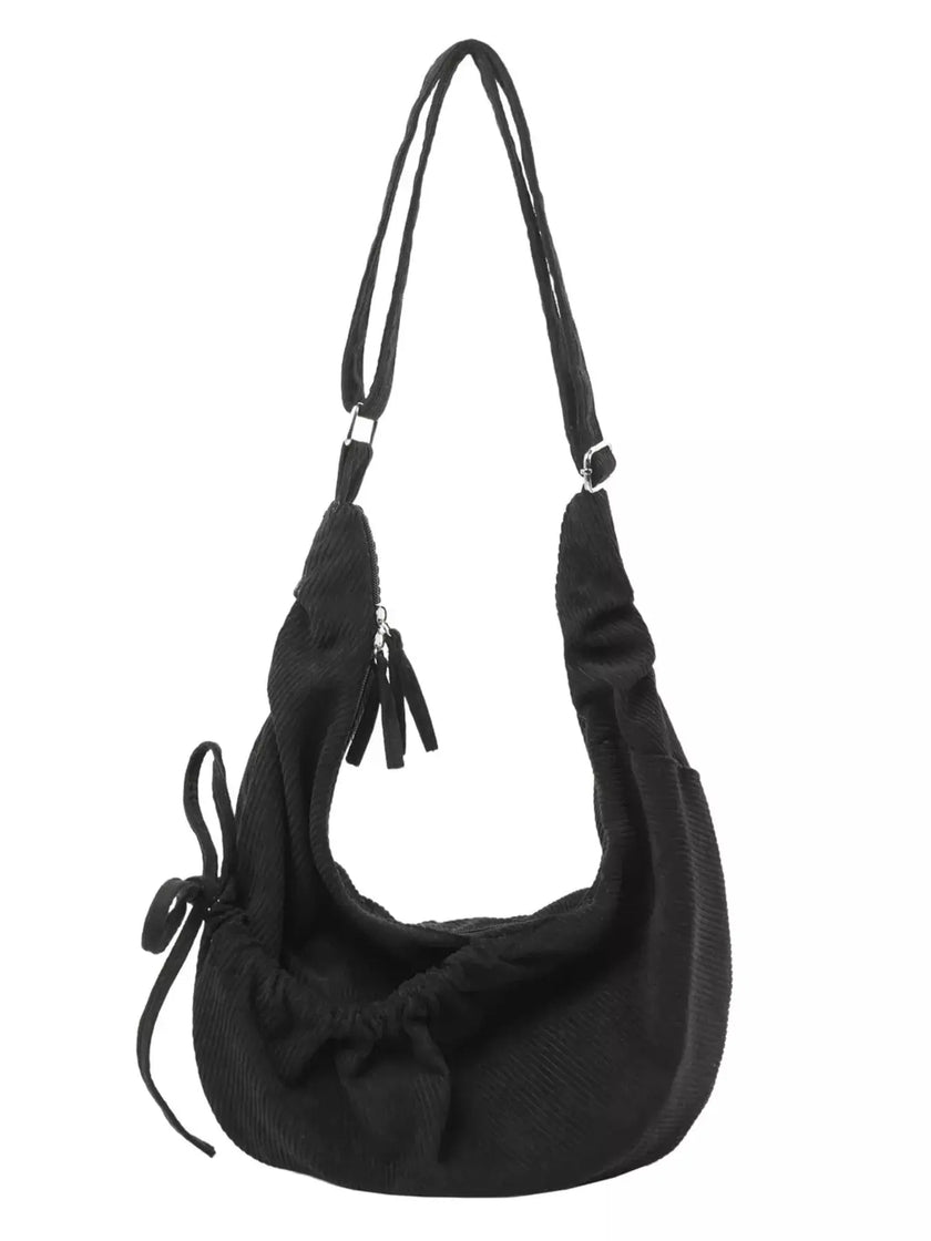 Corduroy Drawstring Crossbody Bag  Style Ratio