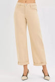 RISEN Tummy Control Mid Rise Ankle Barrel Relaxed Baggy  Style Ratio