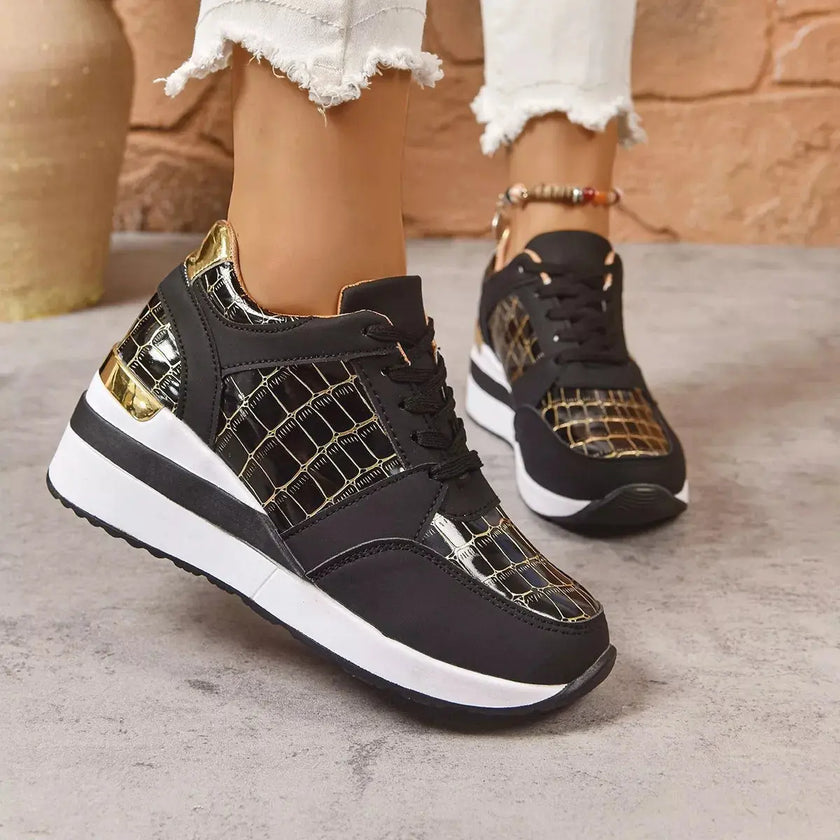 Lace Up Round Toe  Sneakers  Style Ratio