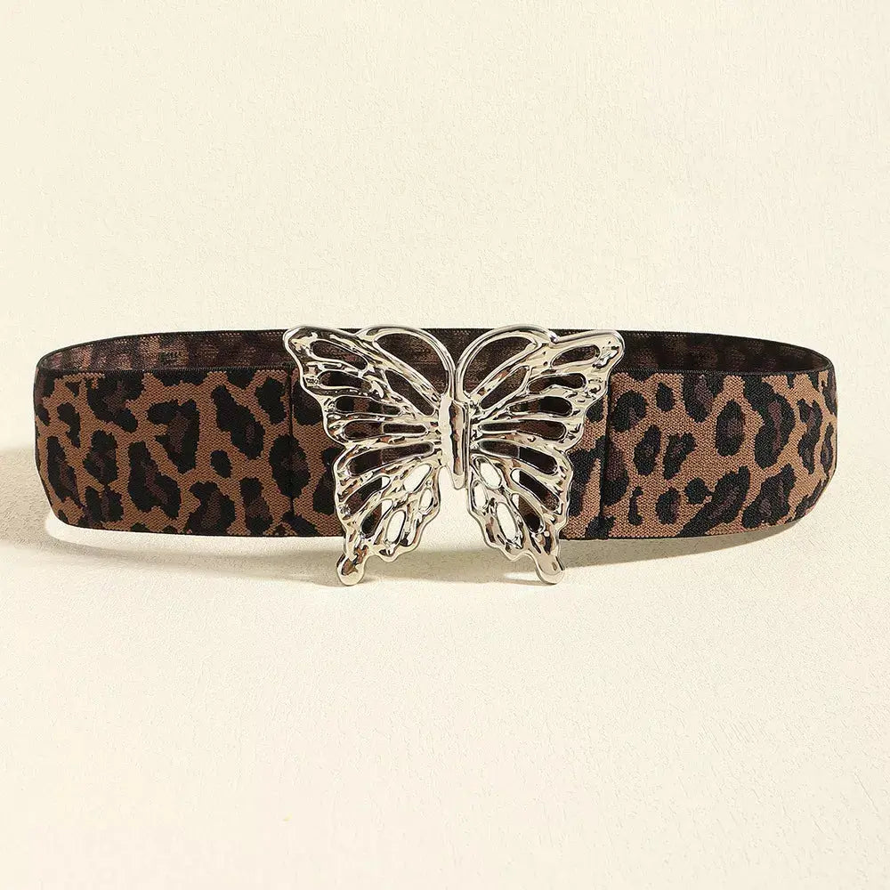 Butterfly Alloy Buckle Elastic Belt  Style Ratio