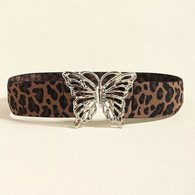 Butterfly Alloy Buckle Elastic Belt  Style Ratio