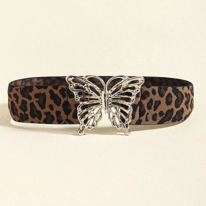 Butterfly Alloy Buckle Elastic Belt  Style Ratio