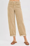 RISEN High Rise Crop Barrel Cordurory Pants  Style Ratio