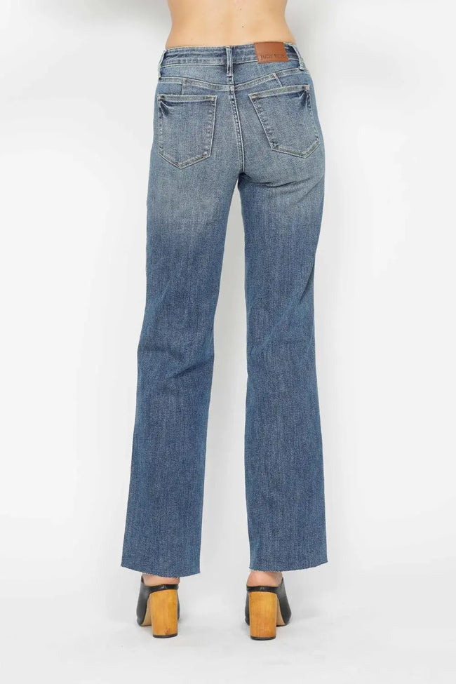 Judy Blue Full Size Tummy Control Straight Jeans  Style Ratio