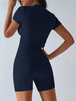 Round Neck Short Sleeve Top and Shorts Loungewear  Style Ratio