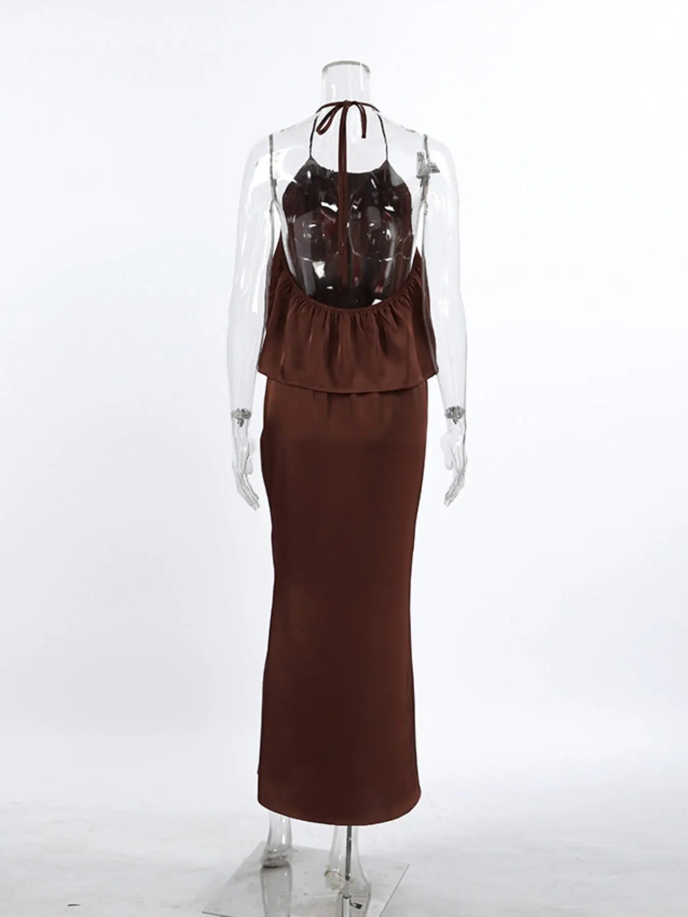 Backless Halter Neck Maxi Dress  Style Ratio