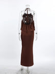 Backless Halter Neck Maxi Dress  Style Ratio