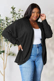 Basic Bae Full Size Ribbed Cocoon Cardigan  Style Ratio