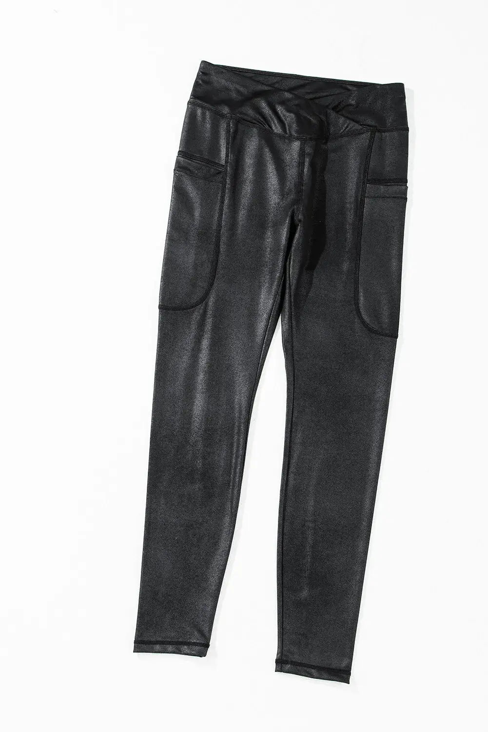 Pocketed V-Cut Waist Leggings  Style Ratio