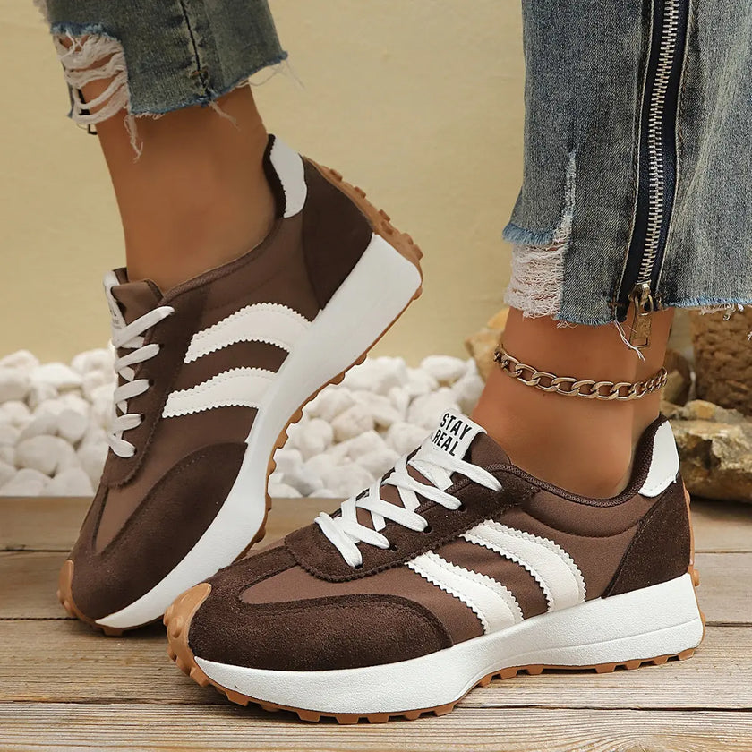 Round Toe Lace Up Sneakers  Style Ratio