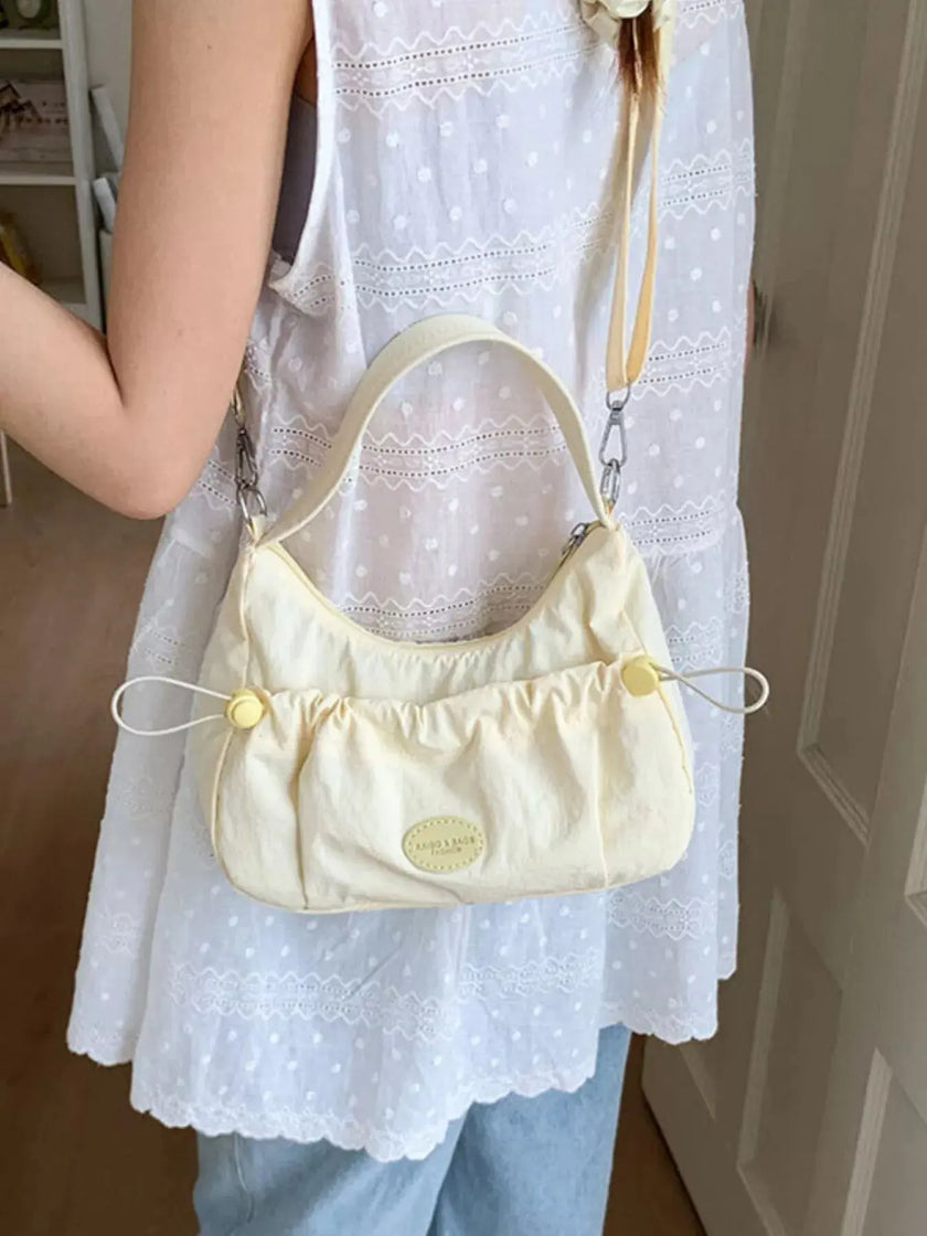 Drawstring Ruched Lightweight Crossbody Bag  Style Ratio