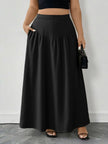 Maxi Skirt with Pockets Plus Size  Style Ratio
