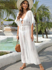 Lace Trim Plunging Beach Cover Up  Style Ratio