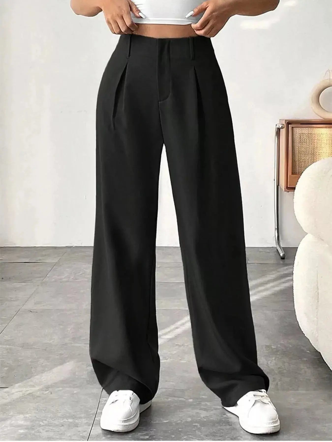 Wide Leg Pleated Pants  Style Ratio