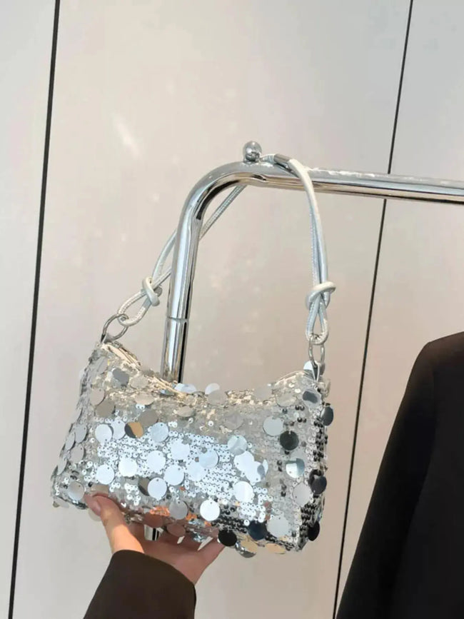 Sequin Embellished Shoulder Bag  Style Ratio