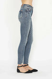 Judy Blue Full Size Tummy Control Vintage Wash Hem Destroy Skinny Jeans  Style Ratio