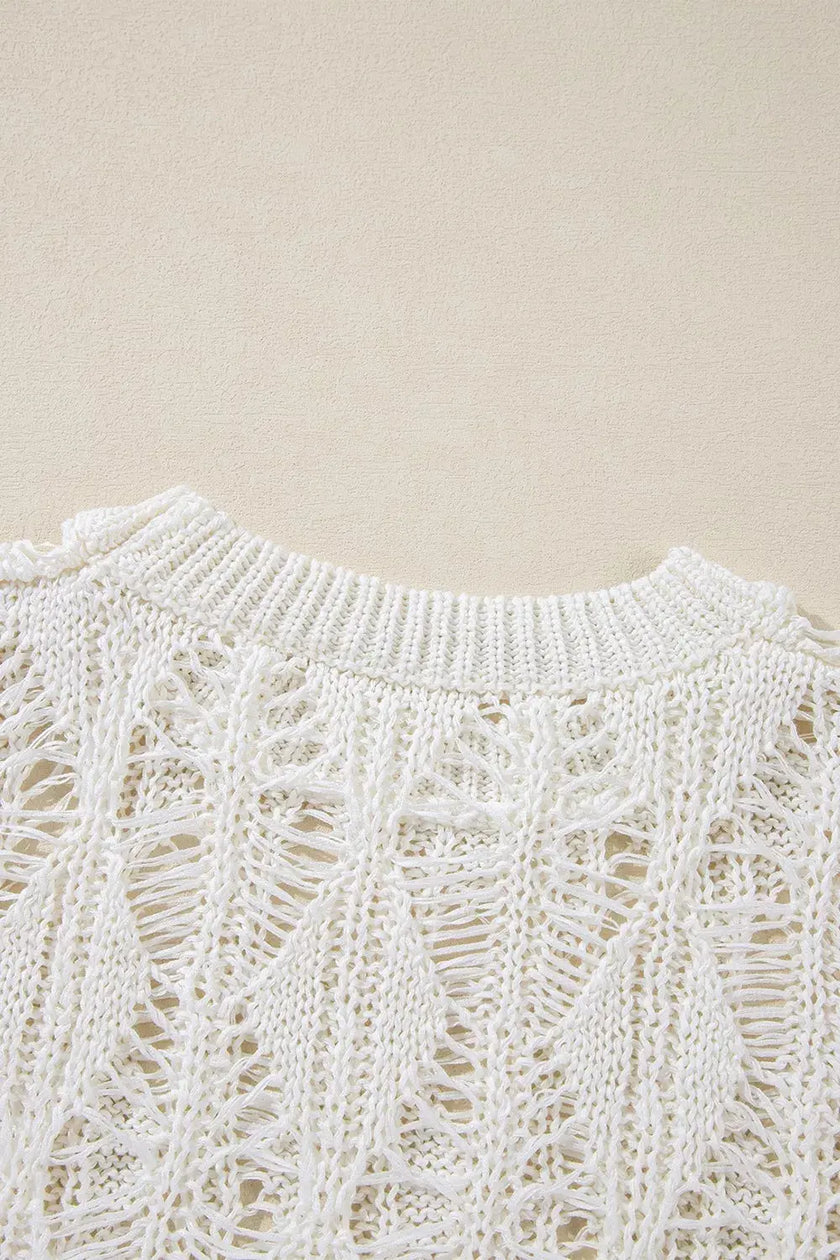 Hollow Out Long Sleeve Sweater  Style Ratio