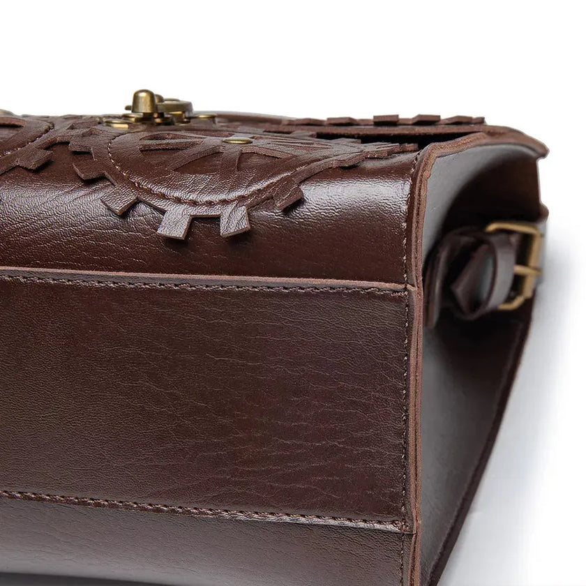 Steampunk Gear Decorated Crossbody Bag  Style Ratio