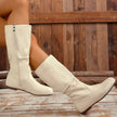 Round Toe Side Zip Boots  Style Ratio