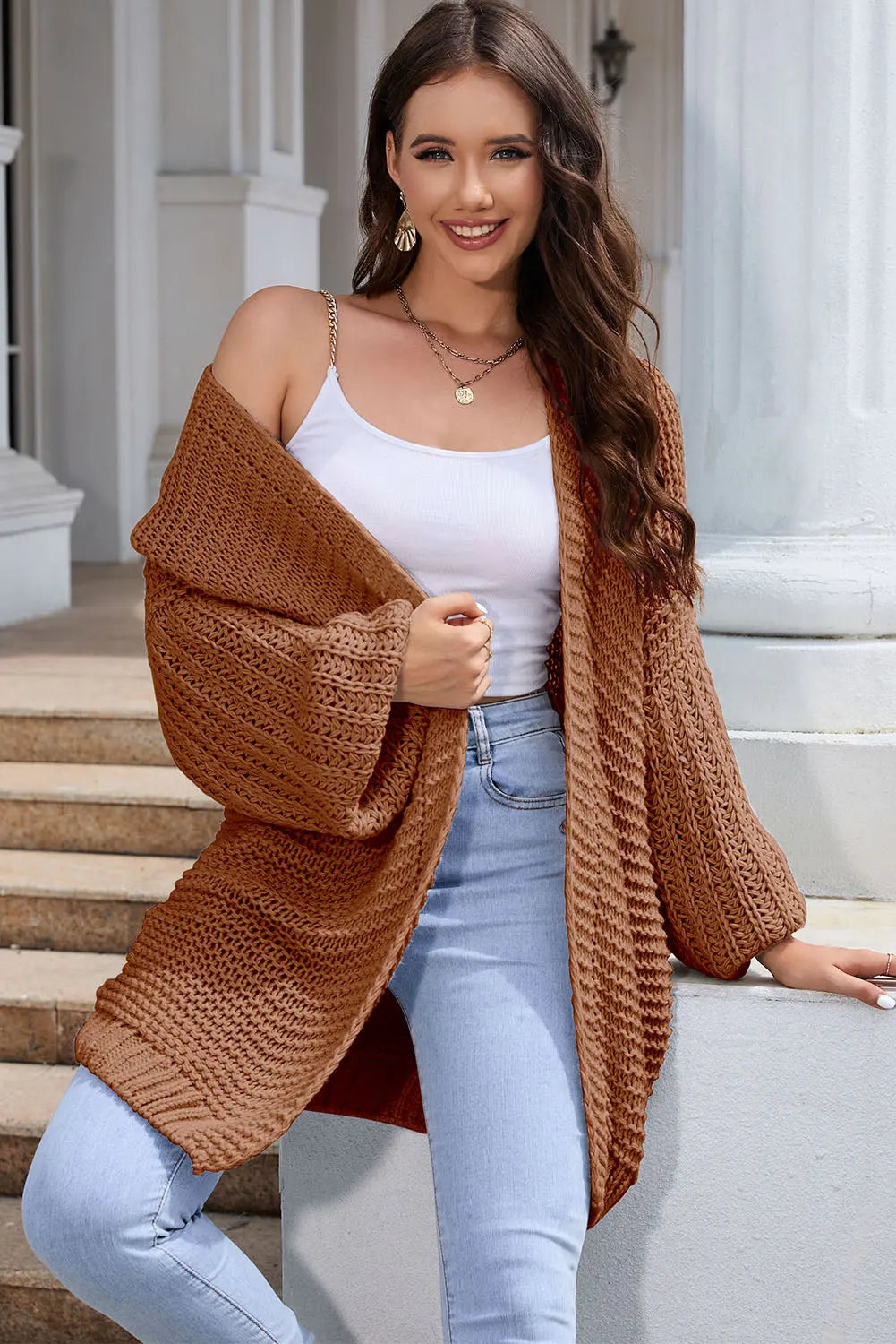 Open Front Longline Cardigan  Style Ratio
