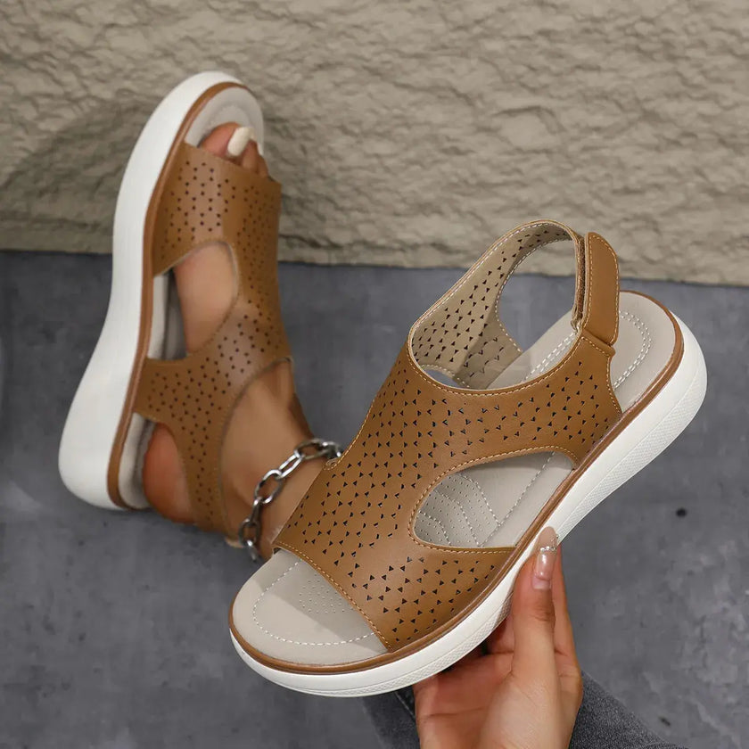 Cutout Platform Sandals  Style Ratio