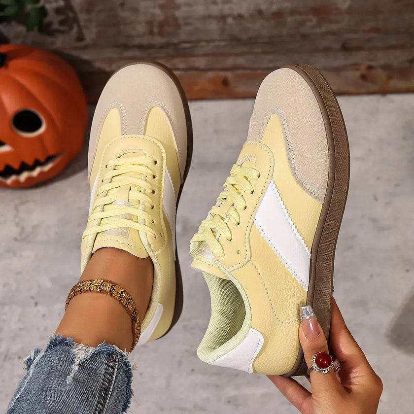 Round Toe Lace Up Sneakers  Style Ratio