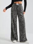 Full Size Leopard Print Wide Leg Pants Plus Size  Style Ratio