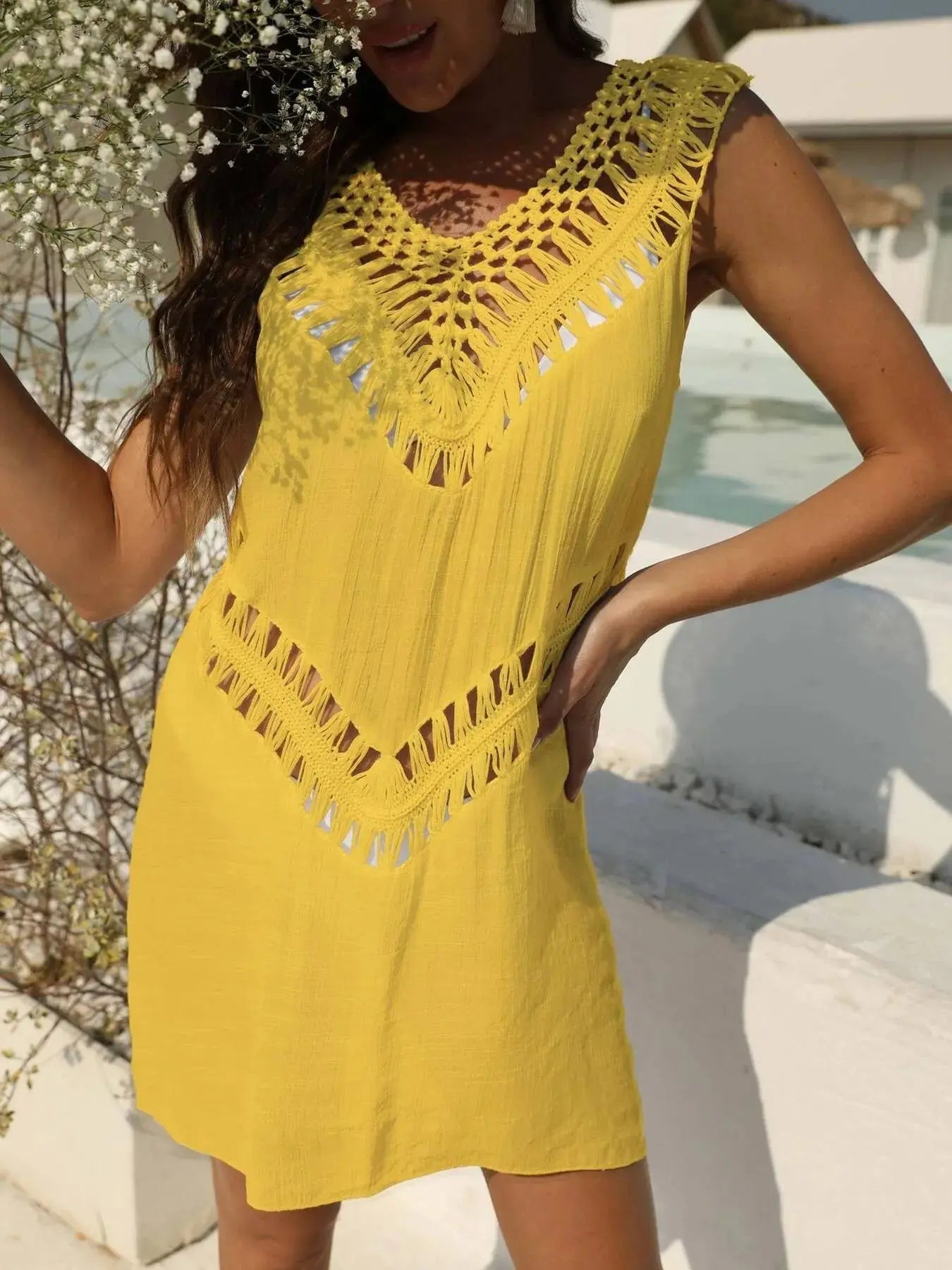 Crochet Detail Beach Cover Up  Style Ratio