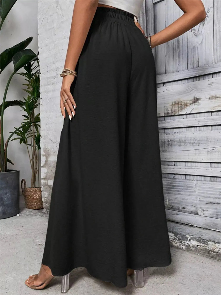 Frill Wide Leg Pants  Style Ratio