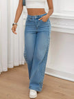 Pearl Embellished Wide Leg Jeans  Style Ratio