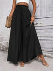 Frill Wide Leg Pants  Style Ratio