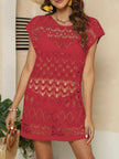Openwork Round Neck Cover-Up  Style Ratio