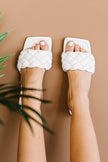 Weeboo Cakewalk Woven Square Toe Slides  Style Ratio