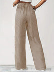 Drawstring Striped Elastic Waist Pants  Style Ratio