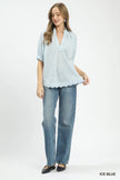 Umgee Textured Pintuck Blouse  Style Ratio