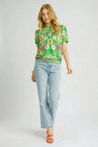 Umgee Retro Floral Puff Sleeve Blouse  Style Ratio