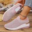 Rhinestone Wedge Sneakers  Style Ratio